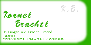 kornel brachtl business card