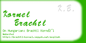 kornel brachtl business card